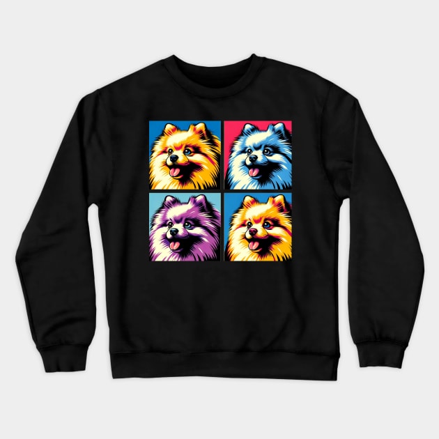 Pomeranian Pop Art - Dog Lover Gifts Crewneck Sweatshirt by PawPopArt